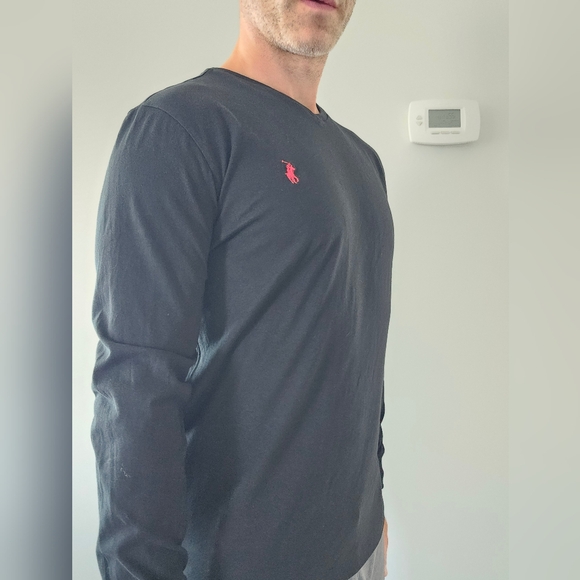 Mens ralph lauren long-sleeved black shirt - Picture 2 of 3